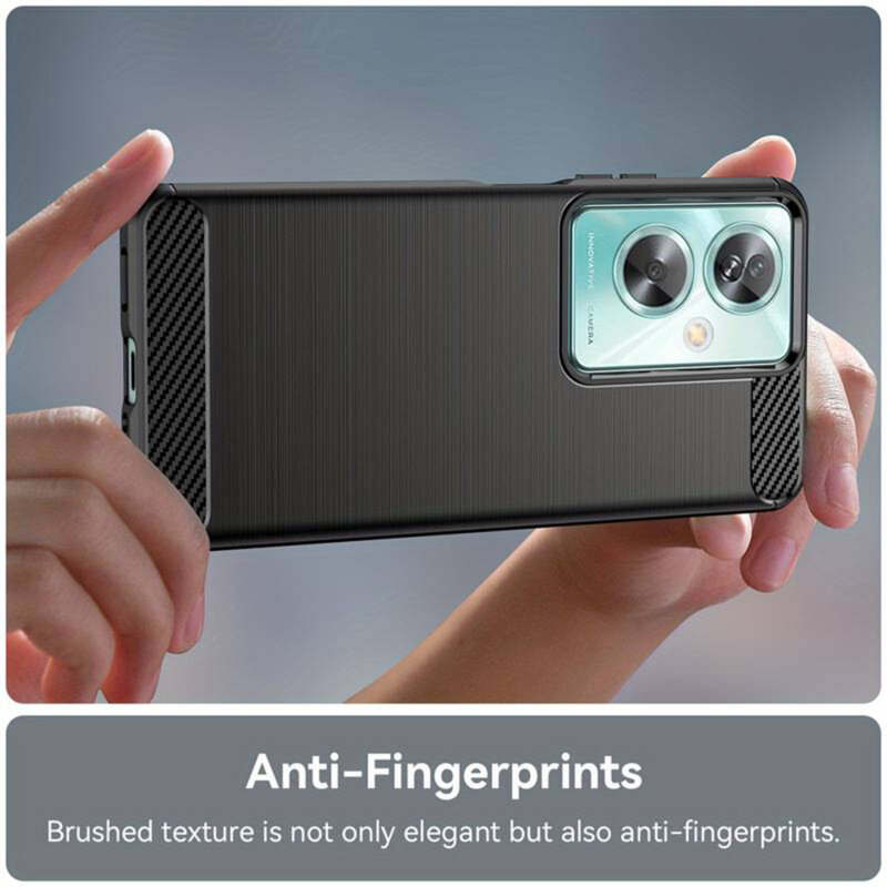 Husa Oppo A79 5G Techsuit Carbon Silicone, negru