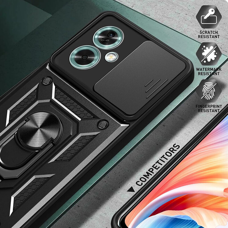 Husa Oppo A79 5G protectie camera Techsuit CamShield Series, negru