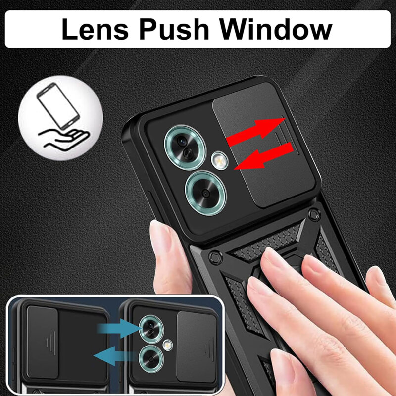 Husa Oppo A79 5G protectie camera Techsuit CamShield Series, negru