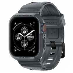 [Pachet husa + curea] Apple Watch SE 2 44mm Spigen Rugged Armor Pro, gri