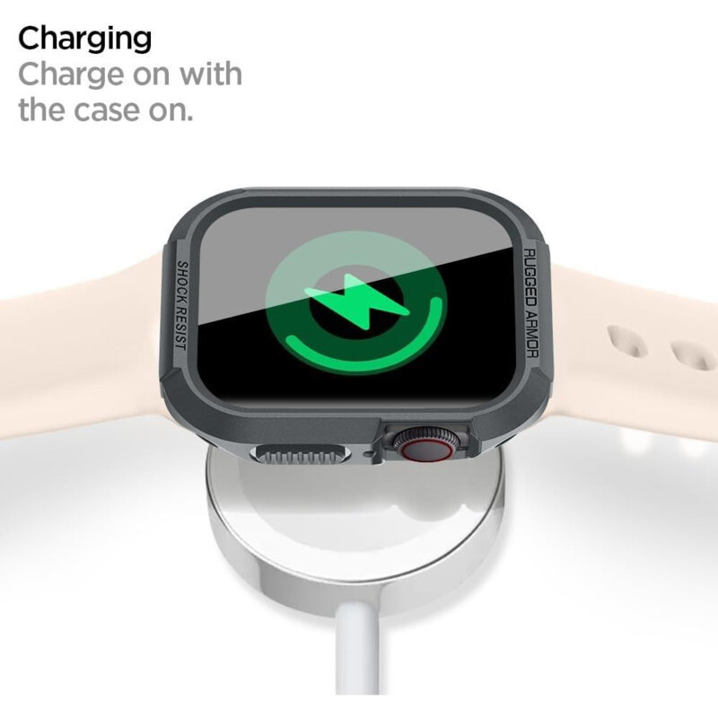 Husa Apple Watch 6 44mm Spigen Rugged Armor, gri