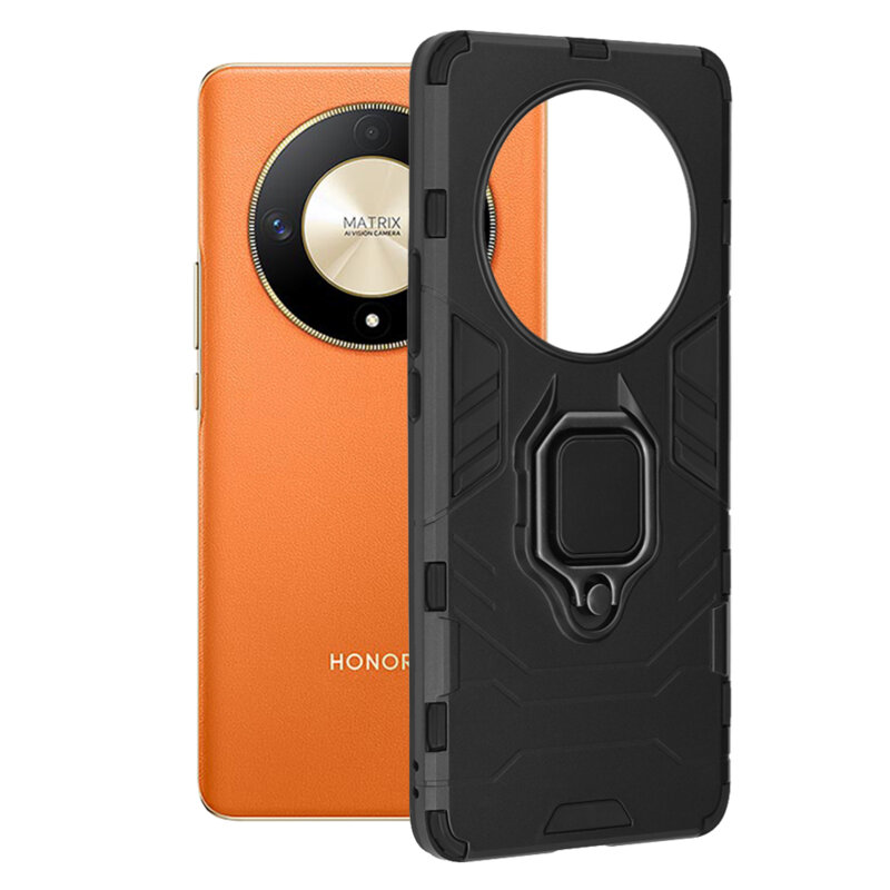 Husa Honor Magic6 Lite Techsuit Silicone Shield, negru