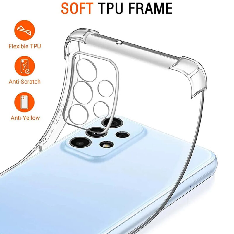 Husa Samsung Galaxy A23 Techsuit Shockproof Clear Silicone, transparenta