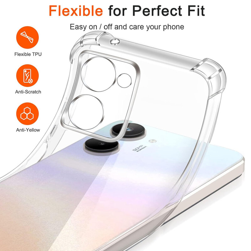 Husa Realme 10 4G Techsuit Shockproof Clear Silicone, transparenta