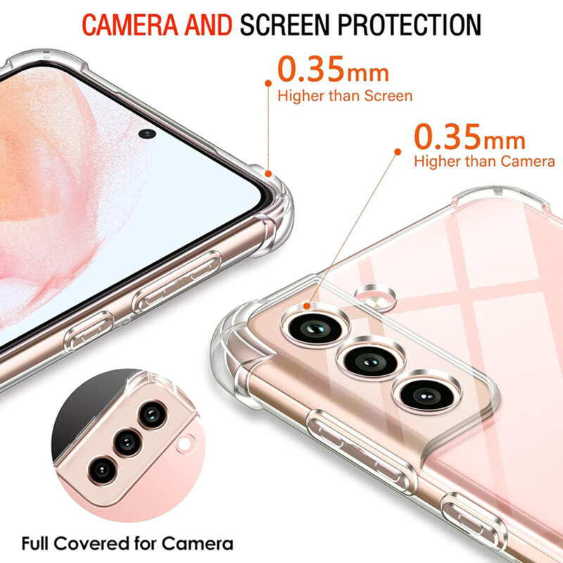 Husa Samsung Galaxy S22 5G Techsuit Shockproof Clear Silicone, transparenta