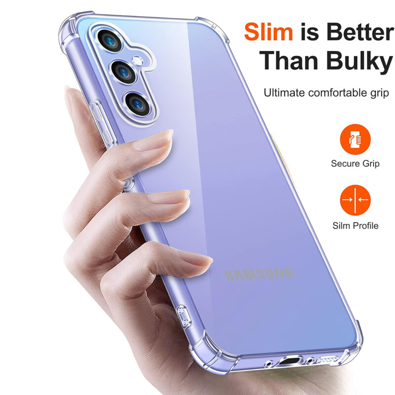 Husa Samsung Galaxy A34 5G Techsuit Shockproof Clear Silicone, transparenta