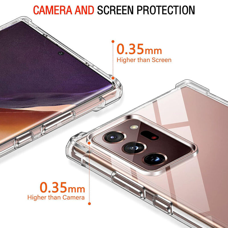 Husa Samsung Galaxy Note 20 Ultra Techsuit Shockproof Clear Silicone, transparenta