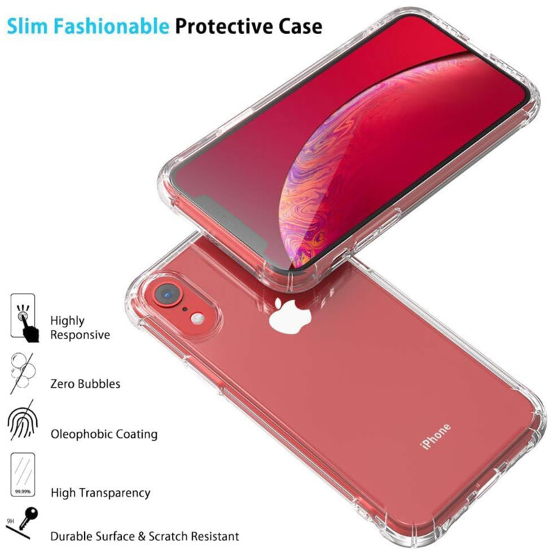 Husa iPhone XR Techsuit Shockproof Clear Silicone, transparenta