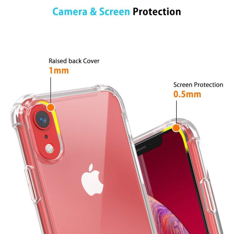 Husa iPhone XR Techsuit Shockproof Clear Silicone, transparenta
