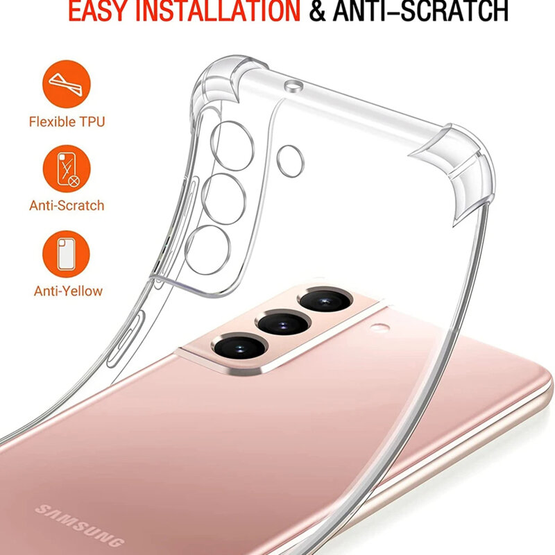 Husa Samsung Galaxy S21 FE 5G Techsuit Shockproof Clear Silicone, transparenta