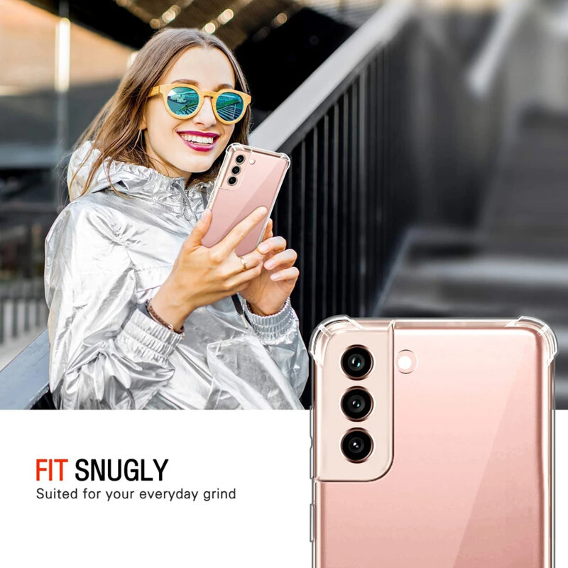 Husa Samsung Galaxy S21 FE 5G Techsuit Shockproof Clear Silicone, transparenta