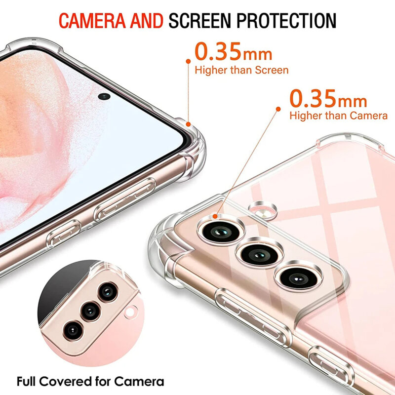 Husa Samsung Galaxy S21 FE 5G Techsuit Shockproof Clear Silicone, transparenta