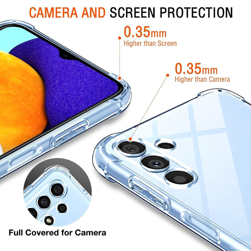 Husa Samsung Galaxy A13 5G Techsuit Shockproof Clear Silicone, transparenta