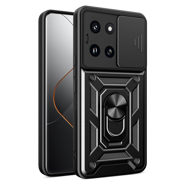 Husa Xiaomi 14 Pro protectie camera Techsuit CamShield Series, negru