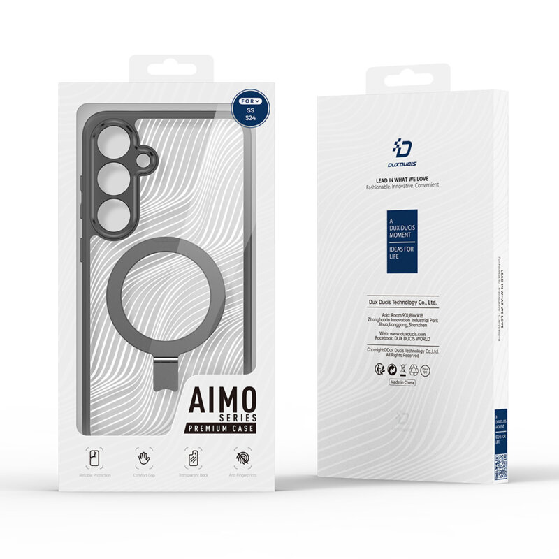 Husa Samsung Galaxy S24 Dux Ducis Aimo MagSafe Magnetic Stand, negru