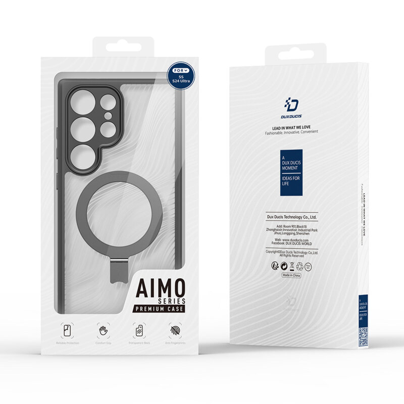 Husa Samsung Galaxy S24 Ultra Dux Ducis Aimo MagSafe Magnetic Stand, negru