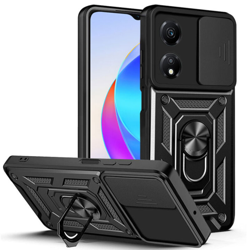 Husa Honor X5 Plus protectie camera Techsuit CamShield Series, negru