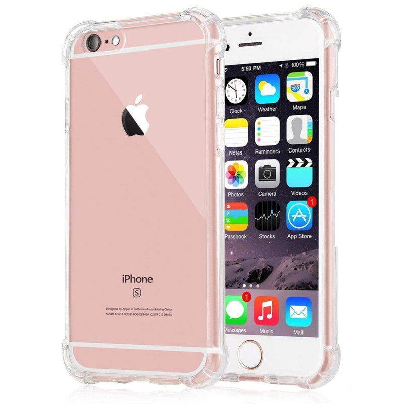 Husa iPhone 6 Plus/ 6s Plus Techsuit Shockproof Clear Silicone, transparenta