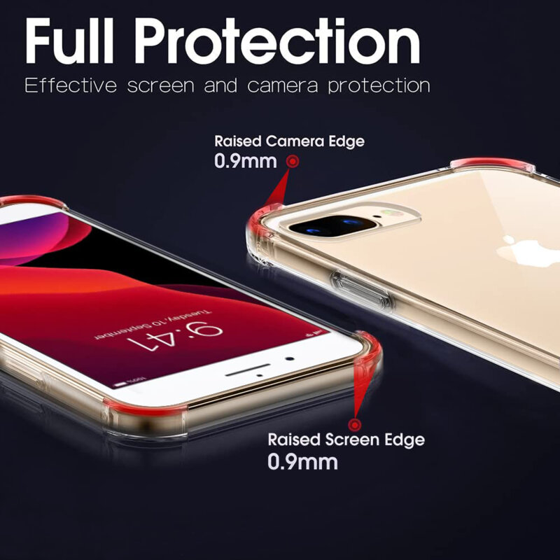 Husa iPhone 8 Plus Techsuit Shockproof Clear Silicone, transparenta