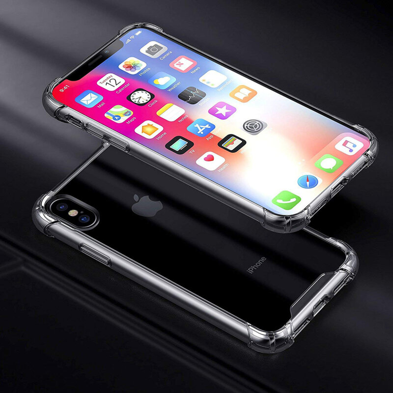 Husa iPhone X, iPhone 10 Techsuit Shockproof Clear Silicone, transparenta