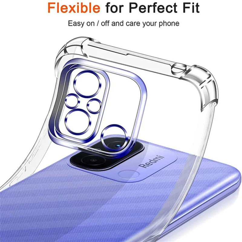 Husa Motorola Moto E13 Techsuit Shockproof Clear Silicone, transparenta