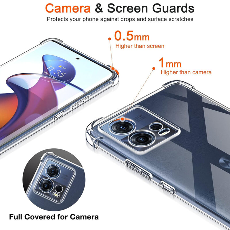 Husa Motorola Edge 30 Fusion Techsuit Shockproof Clear Silicone, transparenta