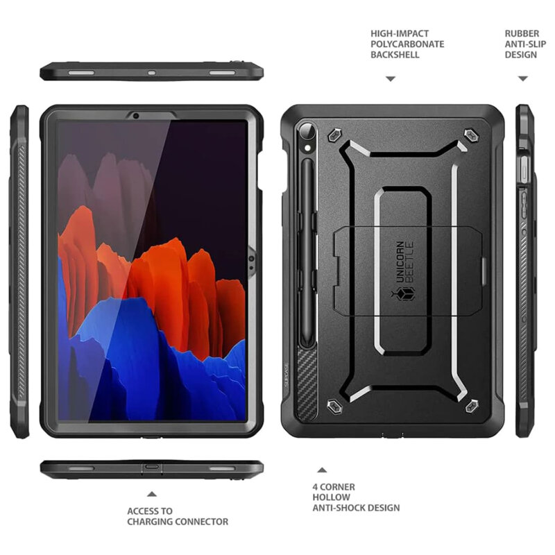 Husa Samsung Galaxy Tab S9 Supcase Unicorn Beetle Pro, negru