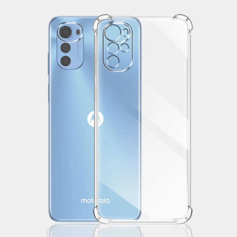 Husa Motorola Moto E32 Techsuit Shockproof Clear Silicone, transparenta