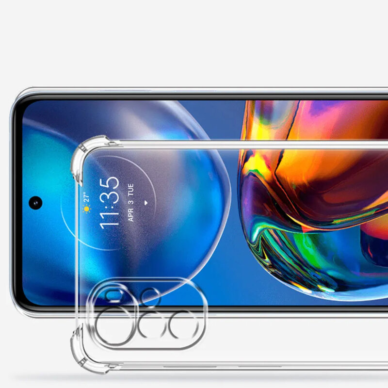 Husa Motorola Moto E32 Techsuit Shockproof Clear Silicone, transparenta