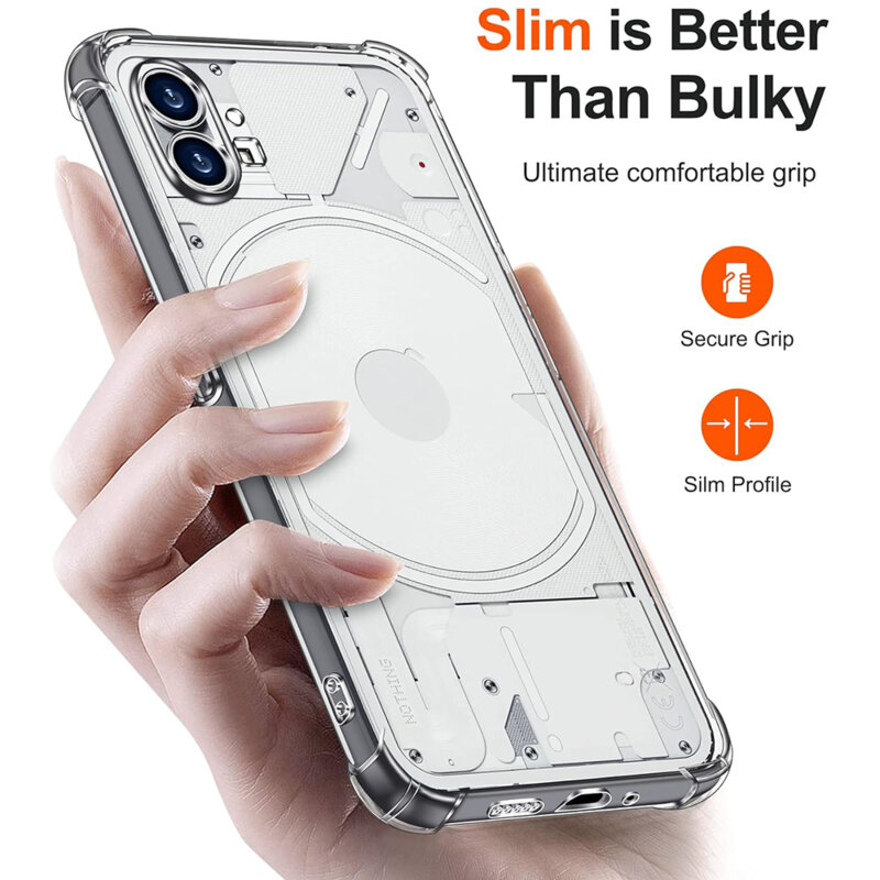Husa Nothing Phone (1) Techsuit Shockproof Clear Silicone, transparenta