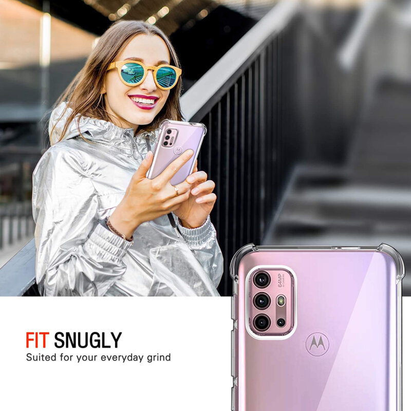 Husa Motorola Moto G10 Techsuit Shockproof Clear Silicone, transparenta