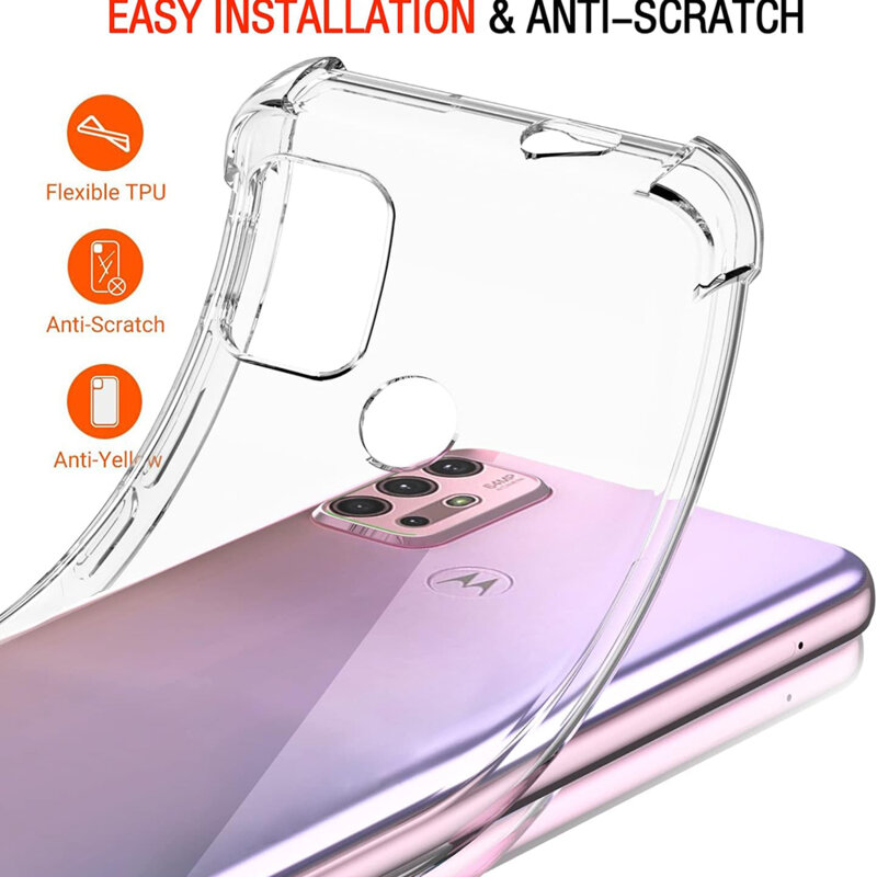 Husa Motorola Moto G10 Techsuit Shockproof Clear Silicone, transparenta