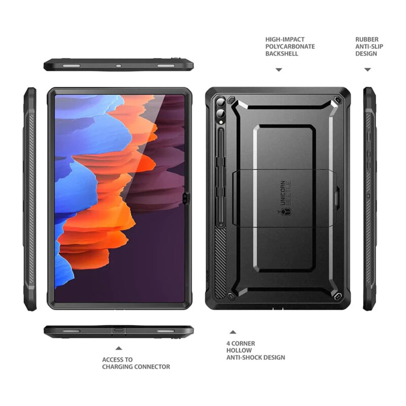 Husa Samsung Galaxy Tab S9 Ultra Supcase Unicorn Beetle Pro, negru