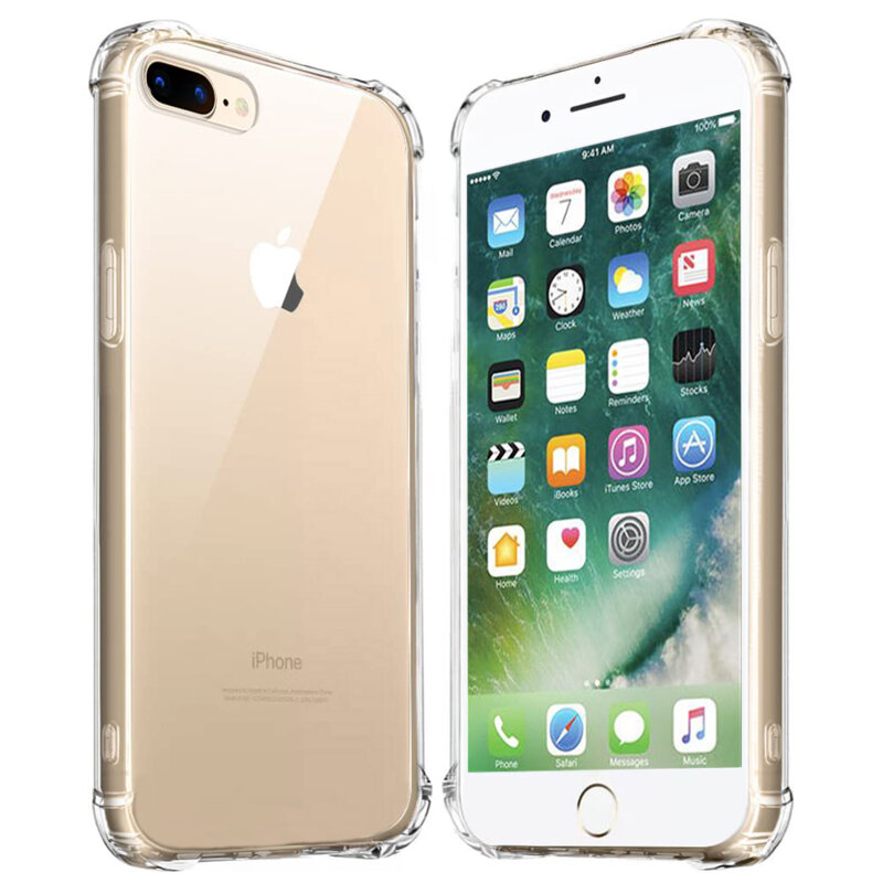 Husa iPhone 8 Plus Techsuit Shockproof Clear Silicone, transparenta