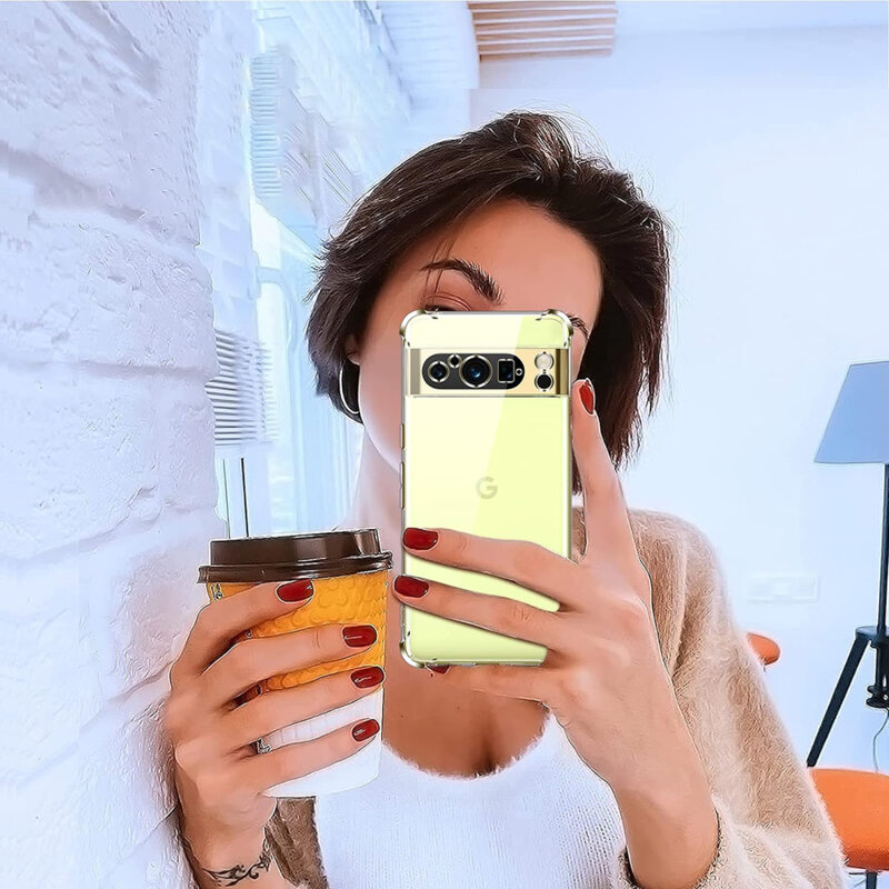 Husa Google Pixel 8 Pro Techsuit Shockproof Clear Silicone, transparenta