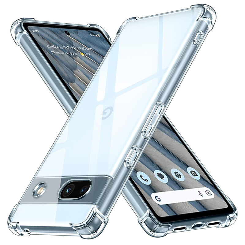 Husa Google Pixel 7a Techsuit Shockproof Clear Silicone, transparenta