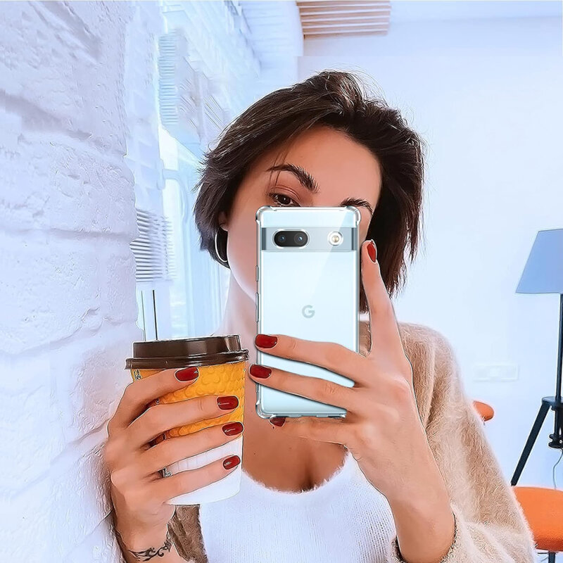 Husa Google Pixel 7a Techsuit Shockproof Clear Silicone, transparenta