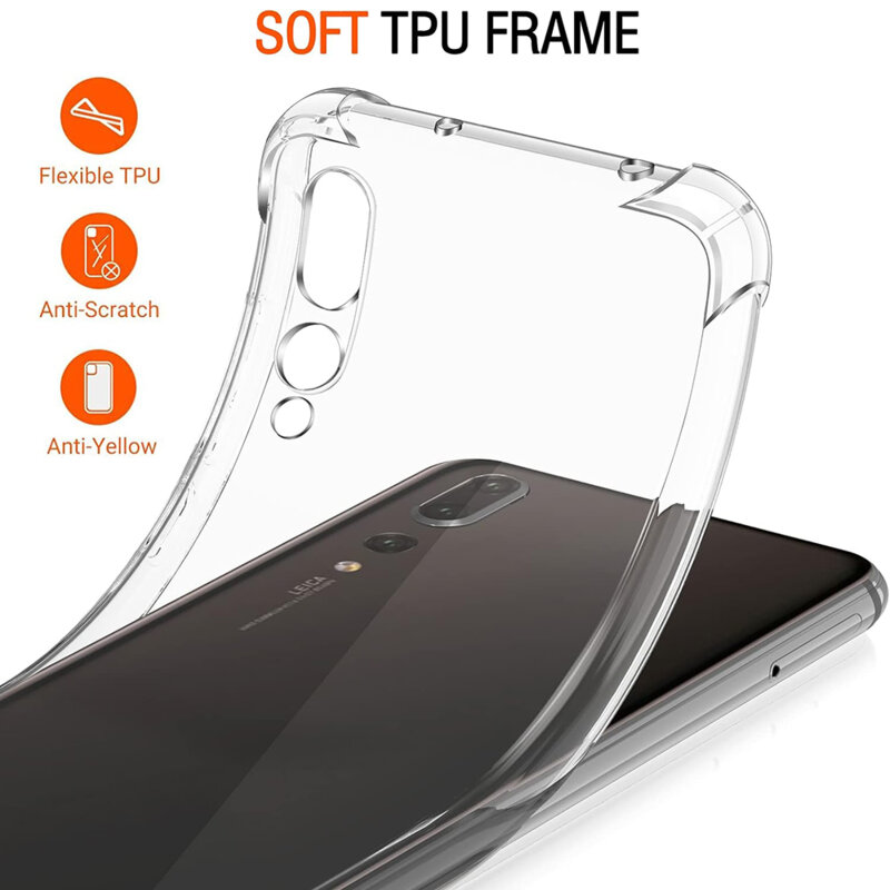 Husa Huawei P20 Pro Techsuit Shockproof Clear Silicone, transparenta