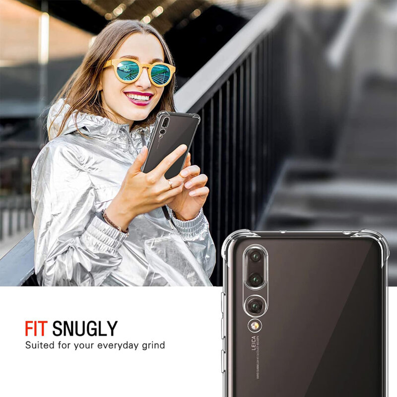 Husa Huawei P20 Pro Techsuit Shockproof Clear Silicone, transparenta