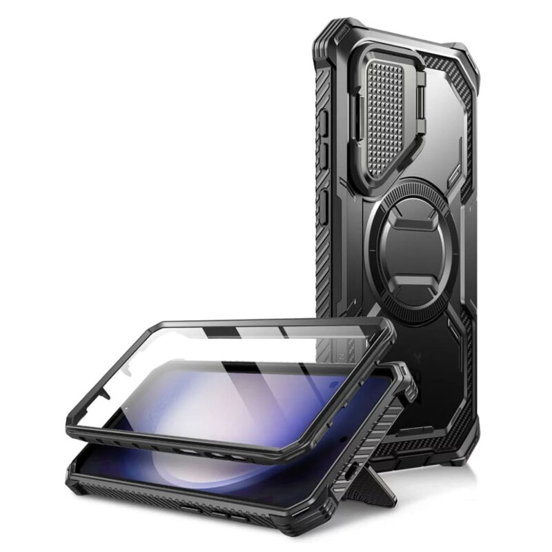 [Pachet 360°] Husa + folie Samsung Galaxy S24 Plus I-Blason Armorbox MagSafe, negru