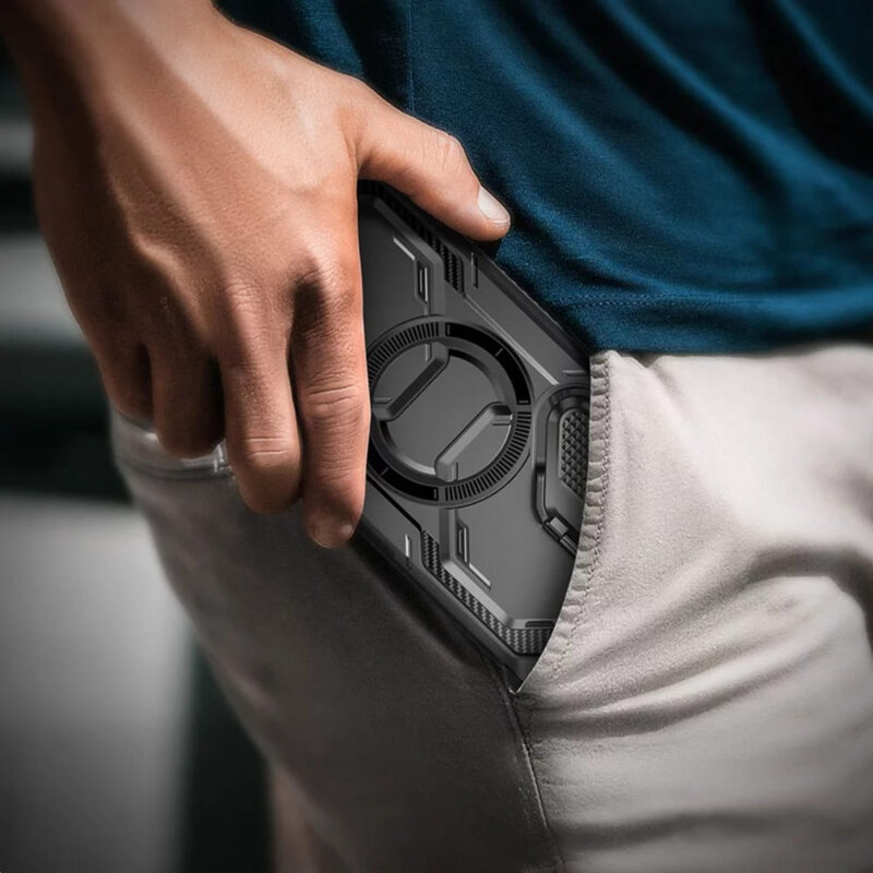 [Pachet 360°] Husa + folie Samsung Galaxy S24 Plus I-Blason Armorbox MagSafe, negru