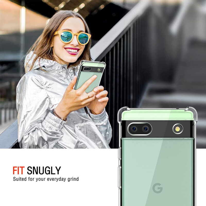 Husa Google Pixel 6a Techsuit Shockproof Clear Silicone, transparenta