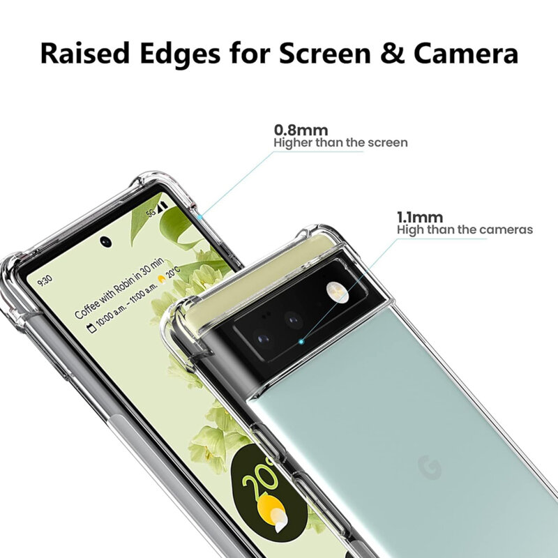 Husa Google Pixel 6 Pro Techsuit Shockproof Clear Silicone, transparenta
