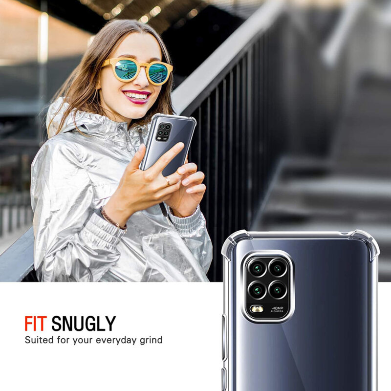 Husa Xiaomi Mi 10 Lite Techsuit Shockproof Clear Silicone, transparenta
