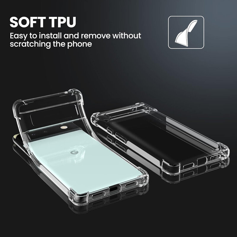 Husa Google Pixel 6 Techsuit Shockproof Clear Silicone, transparenta
