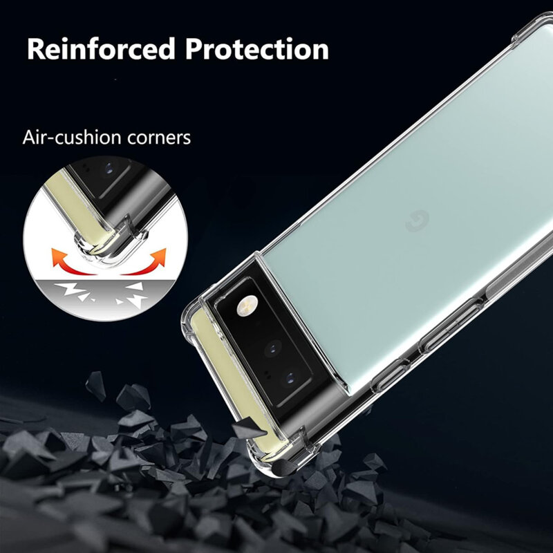 Husa Google Pixel 6 Techsuit Shockproof Clear Silicone, transparenta