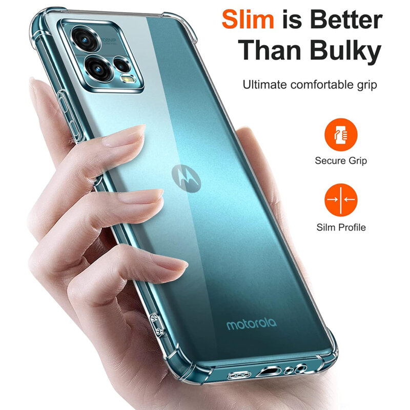 Husa Motorola Moto G72 Techsuit Shockproof Clear Silicone, transparenta