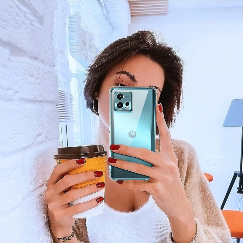 Husa Motorola Moto G72 Techsuit Shockproof Clear Silicone, transparenta