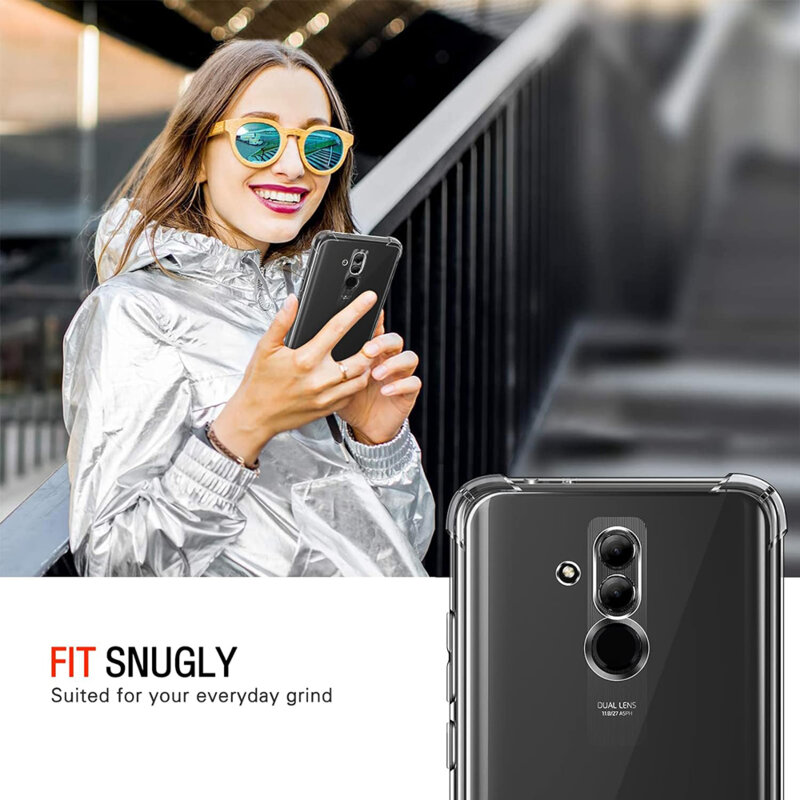 Husa Huawei Mate 20 Lite Techsuit Shockproof Clear Silicone, transparenta