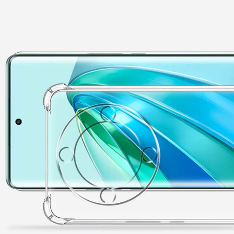 Husa Honor X9a Techsuit Shockproof Clear Silicone, transparenta